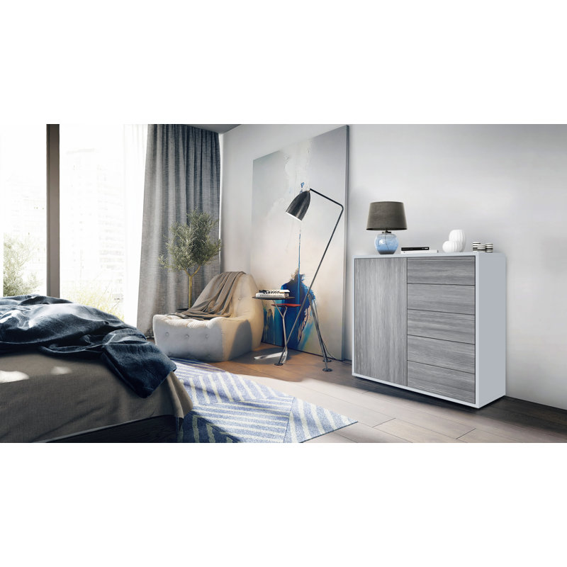 Mcdevitt 79cm Sideboard, Matt White/Avola Anthracite