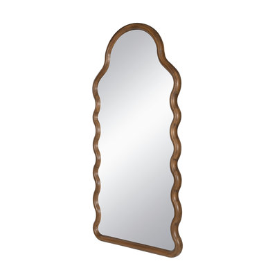 30X1.5X55" Arch Wood Mirror With Unique Frame