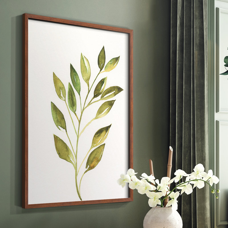«Simple Twig I», reproduction encadrée - bois massif, H 28 po x l 22 po, Brun
