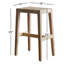 Tabouret de comptoir en bois massif de 25 po Veronica-117394859