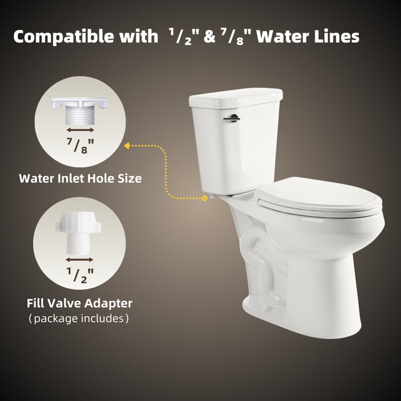 Los Flexi Extra Tall Toilet with Comfort Elongated Bowl, Ideal for Seniors & Tall Users, 19"