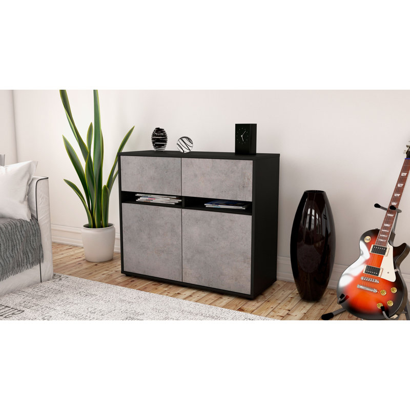 Racine 92cm Sideboard, Anthracite/Concrete