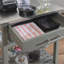 Chariot de cuisine en granit avec tiroir utilitaire et panier Macy-22916603-128495253