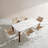 Myko Modern Rectangular Ceramic Dining Table / 5.9Ft - Calacatta Ceramic-1813751551