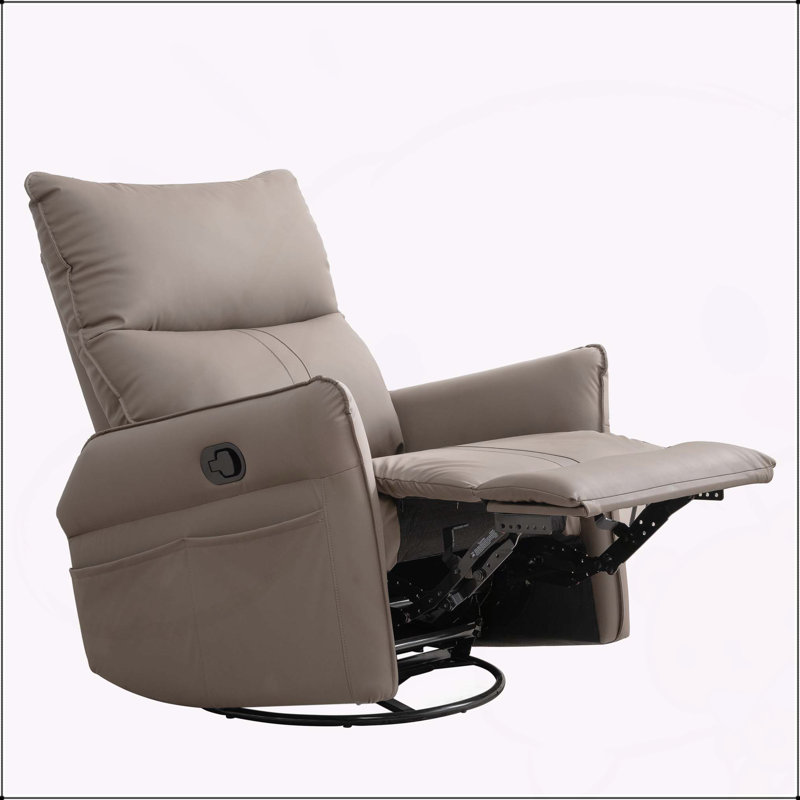 Modern Rocker Recliner Chair with 360° Swivel and Multiple Functions for Ultimate Comfort and Versatility, Brown