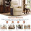 Fauteuil d'appoint pivotant à 360 ° - siège profond, housses de coussin amovibles, similicuir-354759397-354759399