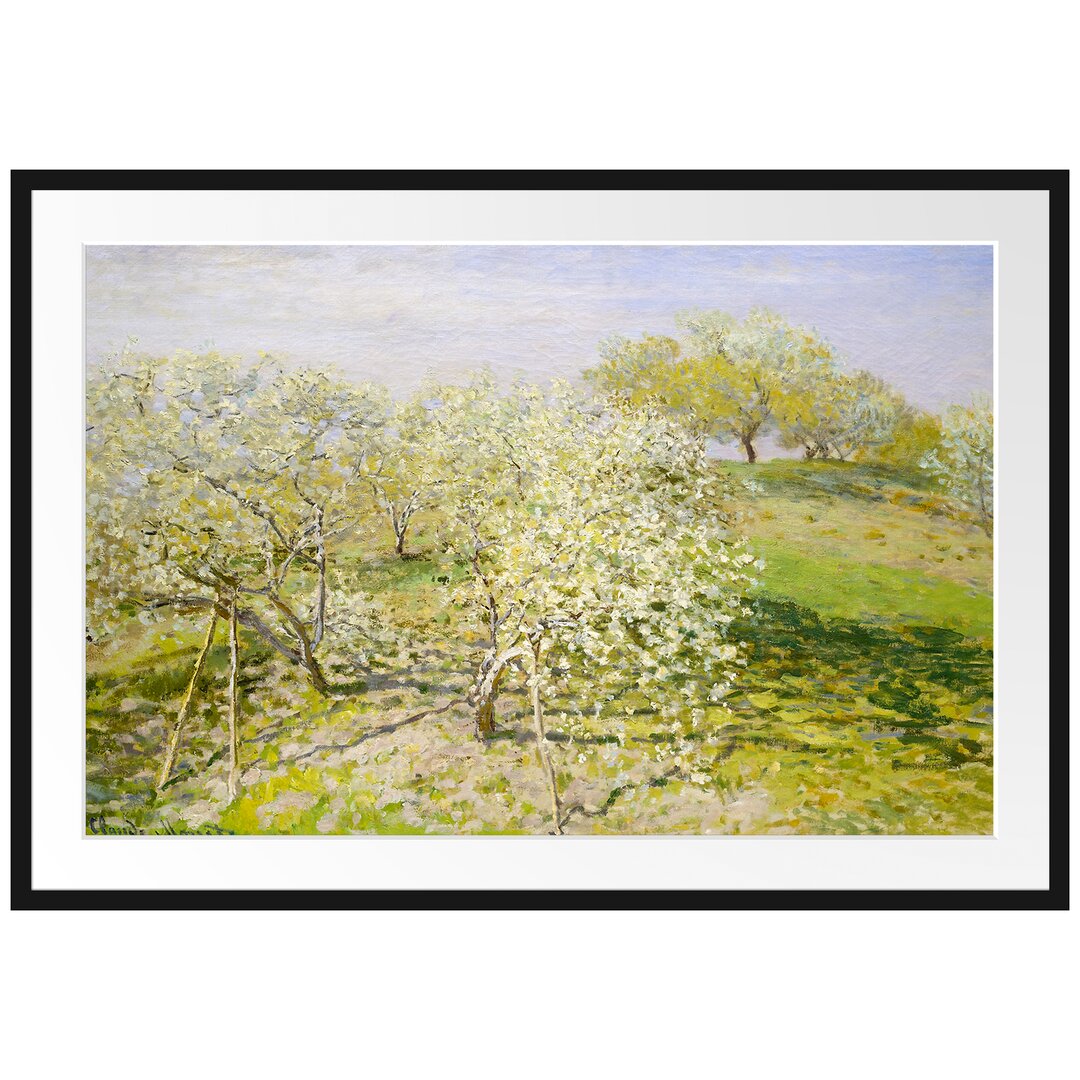 Gerahmter Kunstdruck Spring Apple Trees in Bloom von Claude Monet