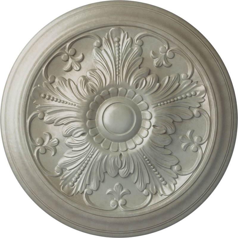 Endurathane Vienna Ceiling Medallion, 16 7/8"OD x 5/8"P (Fits Canopies up to 3 1/4"), Hand-Painted Flash Gold Finish