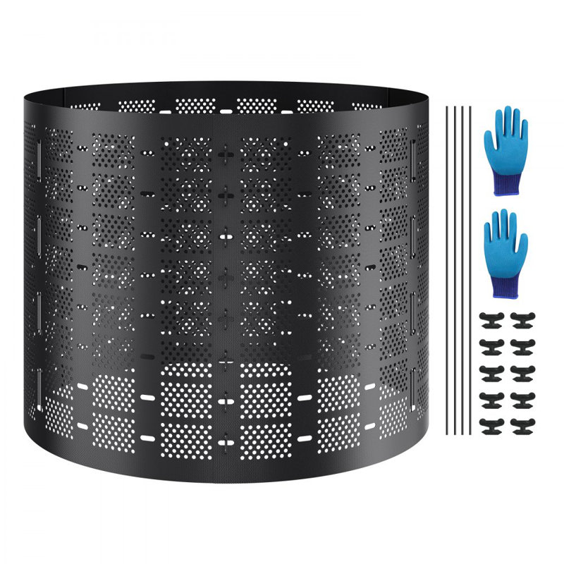 Compost Bin 220 Gallon, Outdoor Expandable Composter, Easy to Setup & Large Capacity Composting Bin, Fast Creation of Fertile Soil
