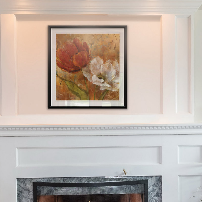 Flower Duet II - reproduction de cadre photo, H 22,5 po x l 22,5 po x P 1,5 po