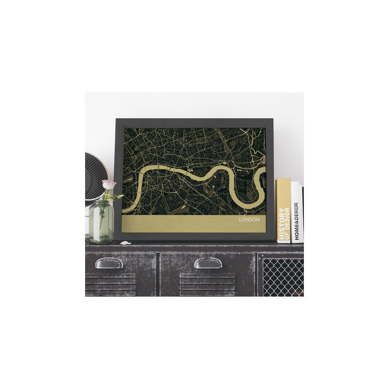 Single Picture Frame Print, Black