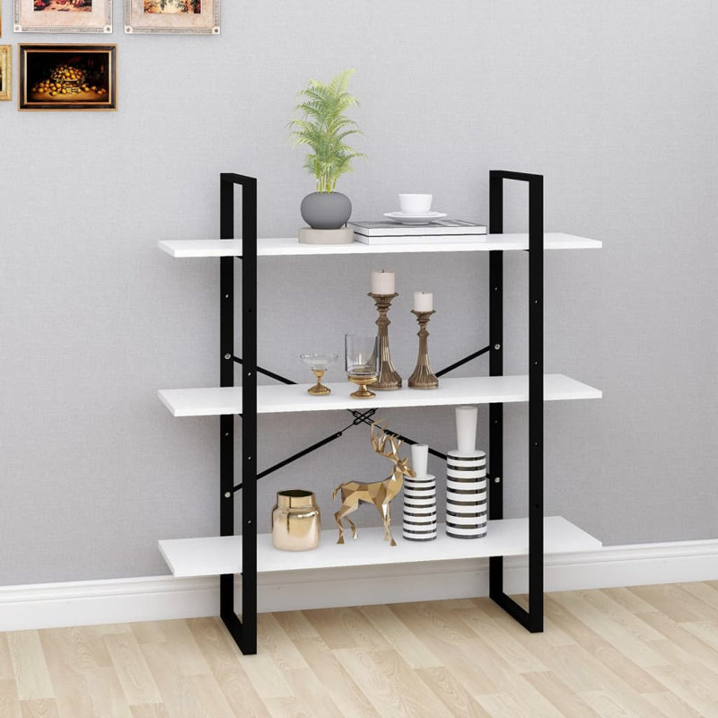Armoire à livres vidaXL, Blanc, H 41,3 po x l 39,4 po x P 11,8 po