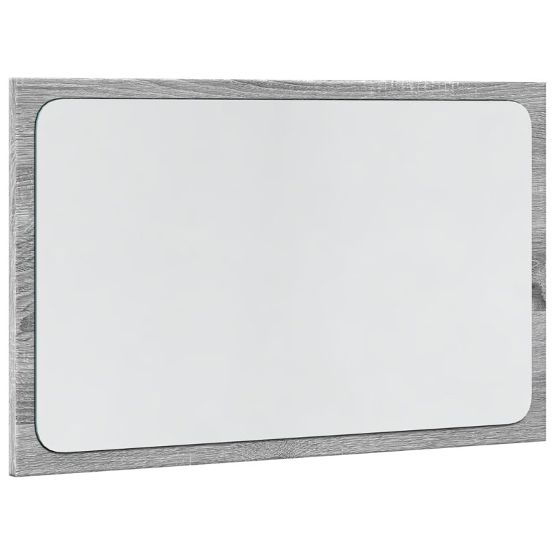 Daequan Flat Mirror, Grey Sonoma