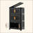 Black,19.69" Side Wide Folding Storage Cabinet ,3 Tiers,19.69"×11.81"×31.10",Collapsible Storage Bins With Magnetic Door, Plastic Storage Cabinet With Wheels-1939853992