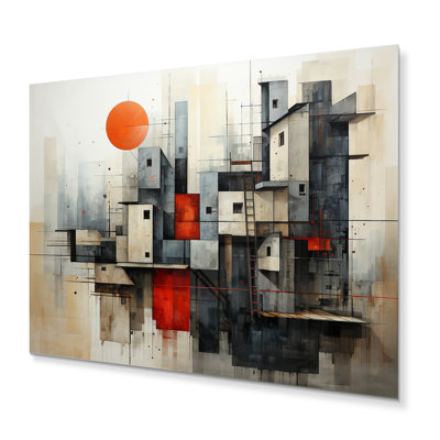 «Abstract Architectures II», art mural abstrait en métal