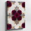 Toile, design luxueux et élégant mettant en vedette des roses bourgogne profondes, art mural délicatement encadré de losanges-122023182