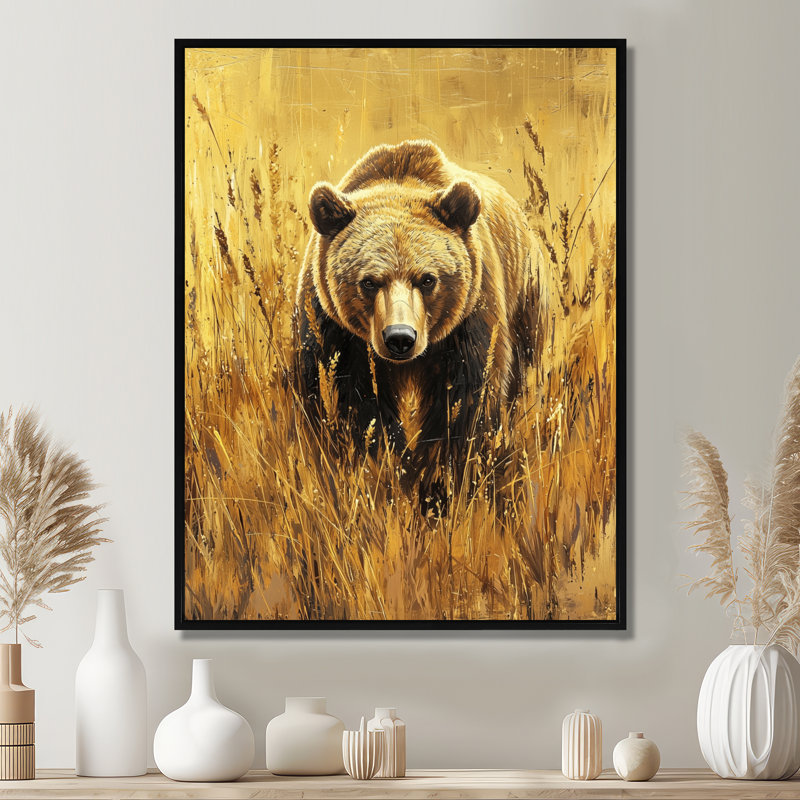 Alachua - animaux, art mural sur toile, Noir, Impression encadrée flottante, H 20 po x l 12 po