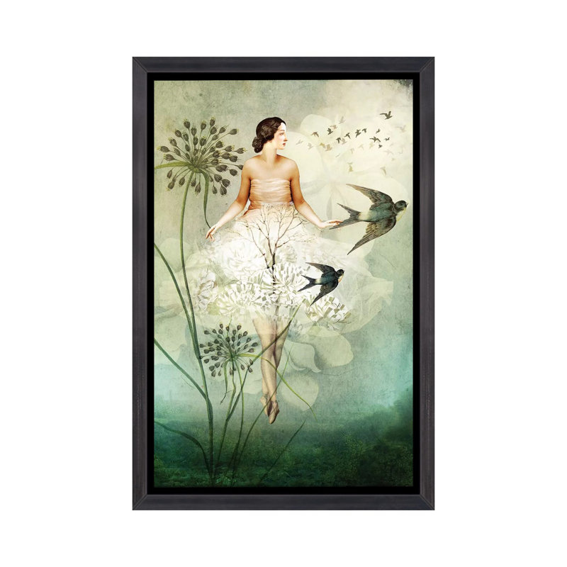 «Flyby» par Catrin Welz-Stein, reproduction, Toile encadrée noir délavé, H 40 po x l 26 po x P 1,5 po