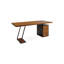 Bureaux rectangulaires en bois massif brun clair + bureaux en fer-107978743-107978739