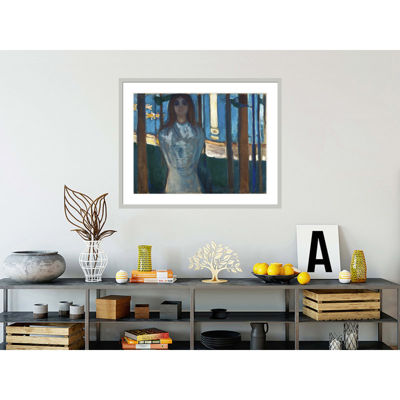 «The Voice Summer Night» par Edvard Munch, impression giclée sur cadre, 33.19" H x 41.5" W