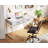 40 Inch Small Fabric Drawer Desk - Bedroom Vanity, Home Office Computer Desk For Small Spaces