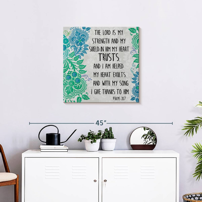 Tergel Paisley Bible Verse II, 24" H x 24" W