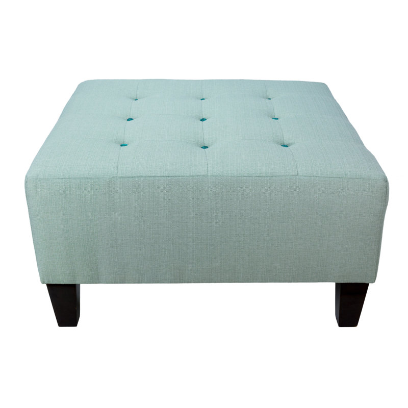 Repose-pieds standard carré 34 po Emerson, Turquoise, Brume de mer
