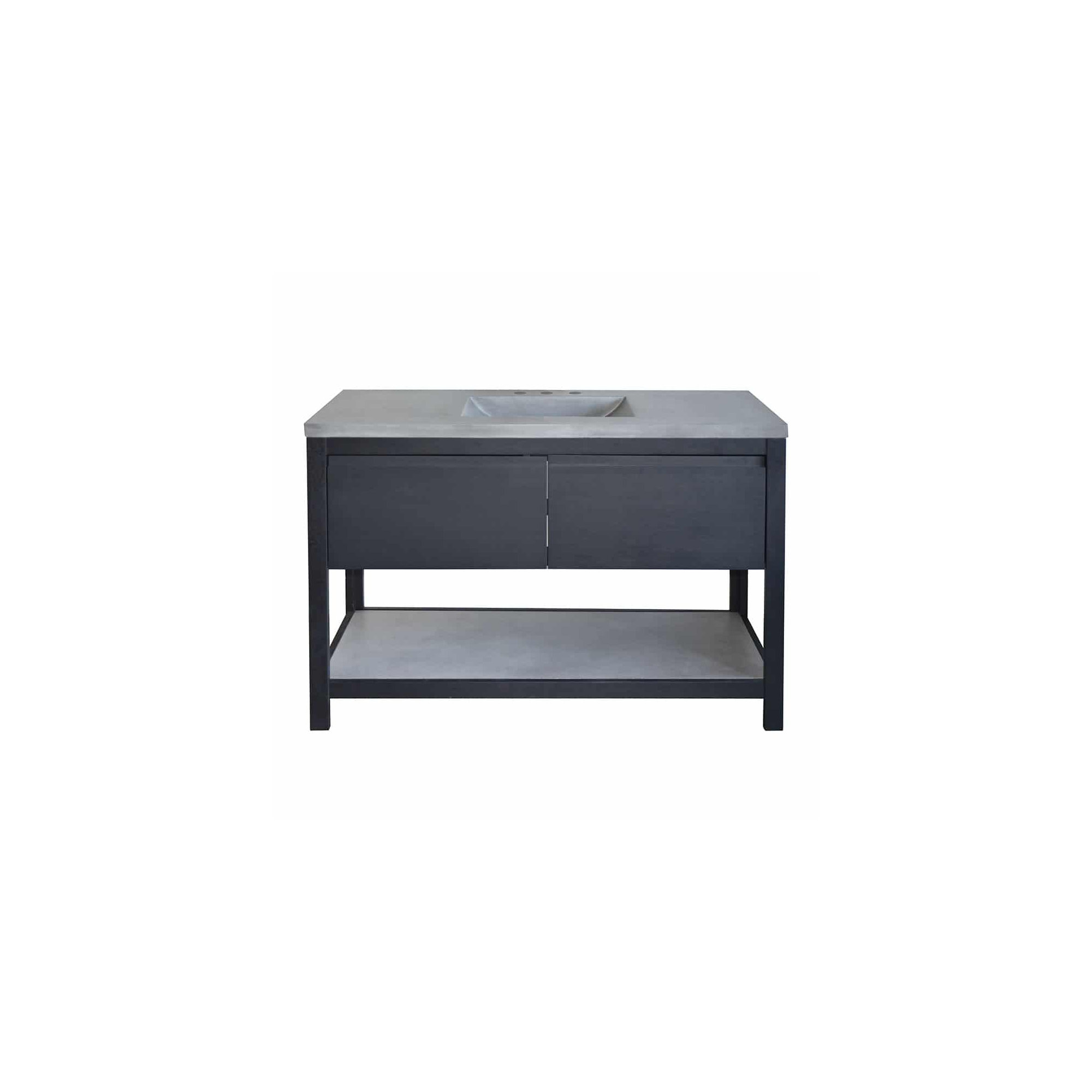 Solace 49" Single Bathroom Vanity Set, Ash, Midnight Oak
