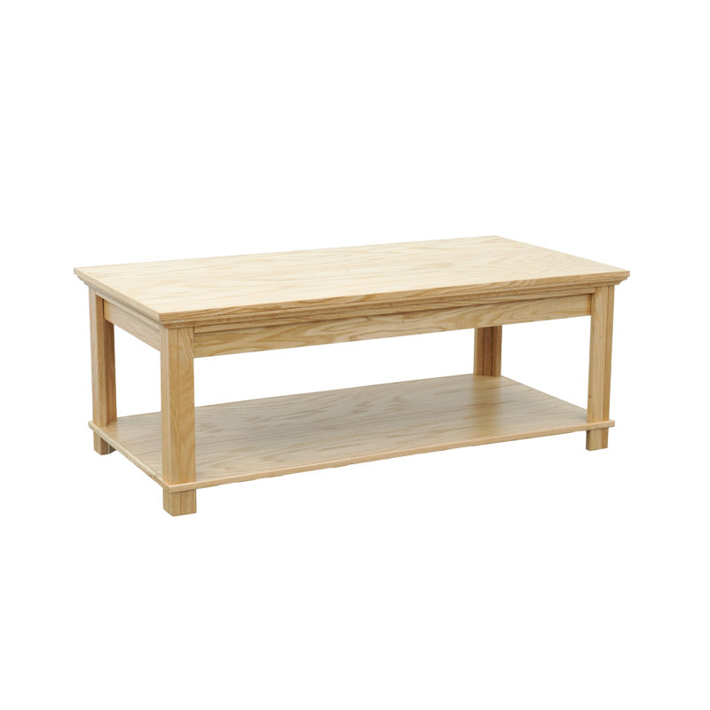 Coffee Table, No Assembly Required, Natural