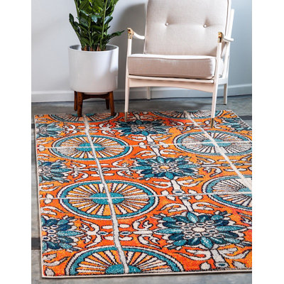 Eddins Washable Geometric Indoor Rug