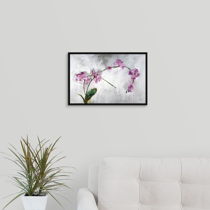 « asdispositions », peinture sur toile, Cadre flottant noir, H 13,7 po x l 19,7 po x P 1,75 po
