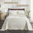 Aspen Floral Scalloped Edge Cotton Blend Coverlet / Bedspread Set-1861085155-1861085153