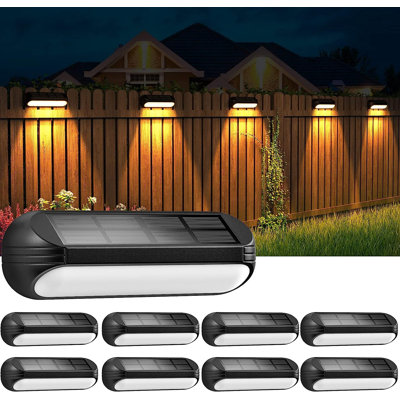 Matte Black Solar Powered Integrated LED Step Light Kit