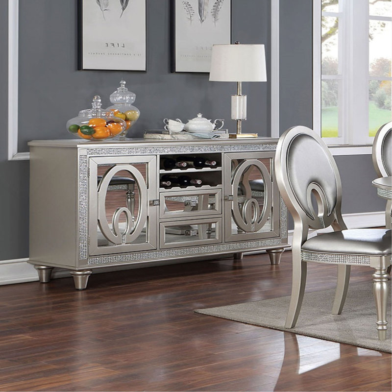 Mobilier de salle à manger contemporain en bois massif avec tiroirs de rangement en bois massif