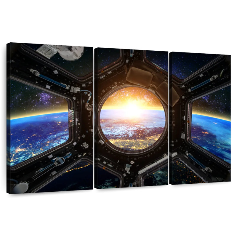 Oberle Space Station Earth View, 32" H x 50" W