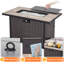 Table de foyer d'extérieur au propane H 25,6 po x l 42,8 po Pieres