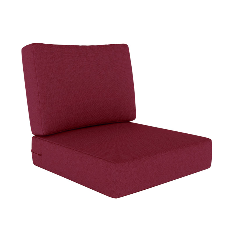 Coussin de dossier extérieur, Rouge, 25 po x 25 po