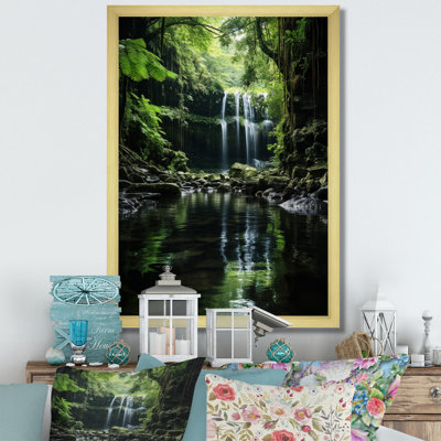 «Waterfall Hidden Oasis Forest I», reproduction sur toile