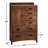Orpha Solid Wood 6-Drawer Chest with Door