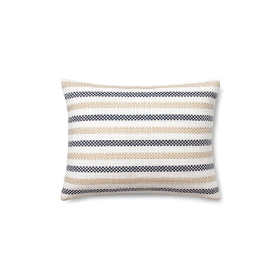 Classic Grey Marina Stripe Indoor Outdoor Pillow 24x24
