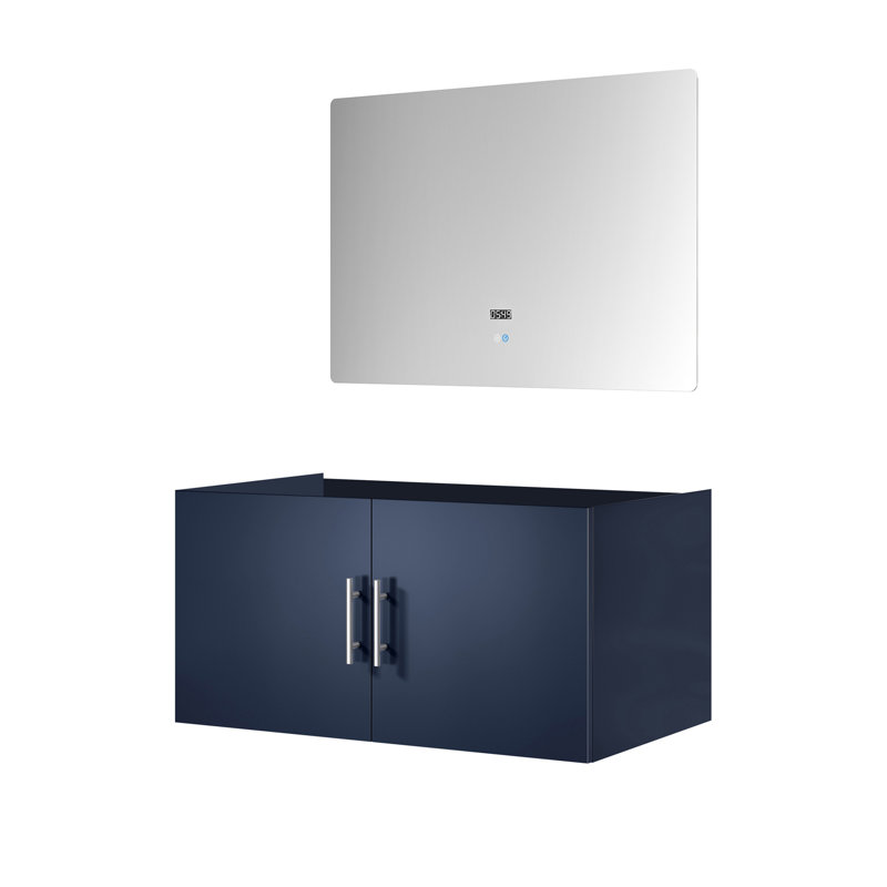 Meuble-lavabo l 36 po x P 22 po et miroir DEL 36 po, Marine