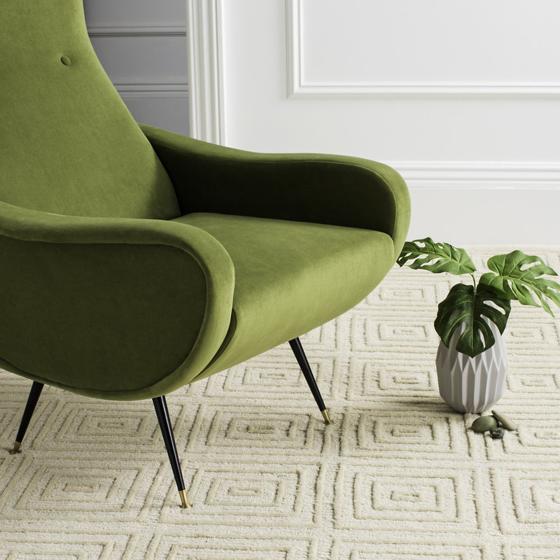 Dakota Velvet Retro Mid Century Accent Chair, Hunter Green