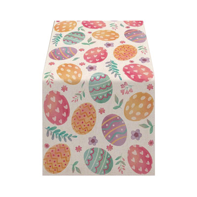 Easter Table Runner Linen Tablecloth Kitchen Tablecloth Heat Insulation Placemat Party Decoration Tablecloth