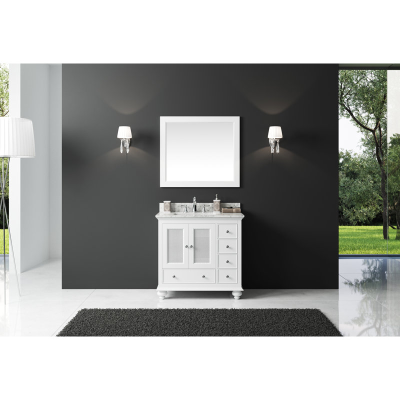 Ensemble de meuble-lavabo simple 36 po Larry, Blanc