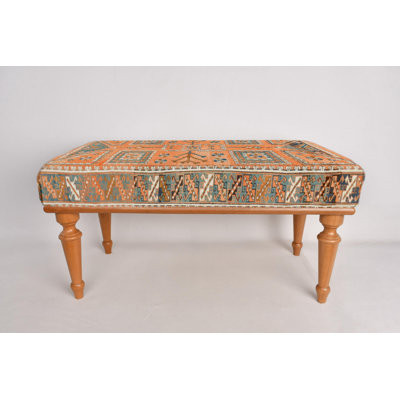Sitting Bench, Coffee Bench, Ottoman Bench, Upholstered Bench, Turkish Rug Bench, Kilim Bench, Home Decor Bench, Handmade Bench