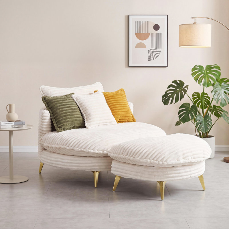 Canapé-lit Aurora Mid-Century, Blanc