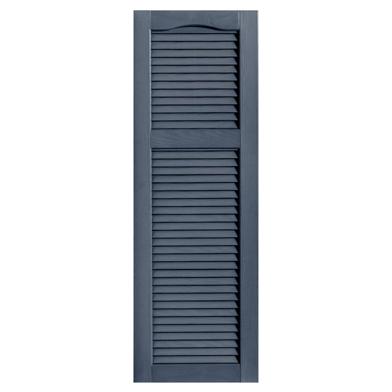 Paire de volets à persiennes style cathédrale, 12 po, 31 po, Indigo