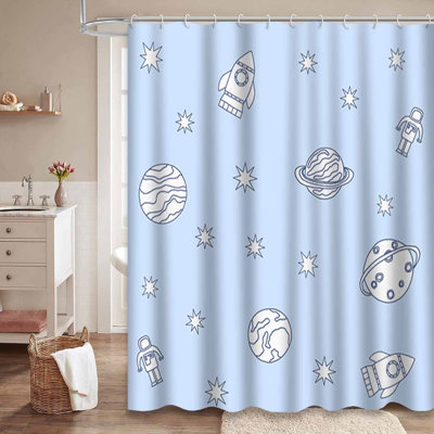 Rideau de douche mignon avec 12 crochets
