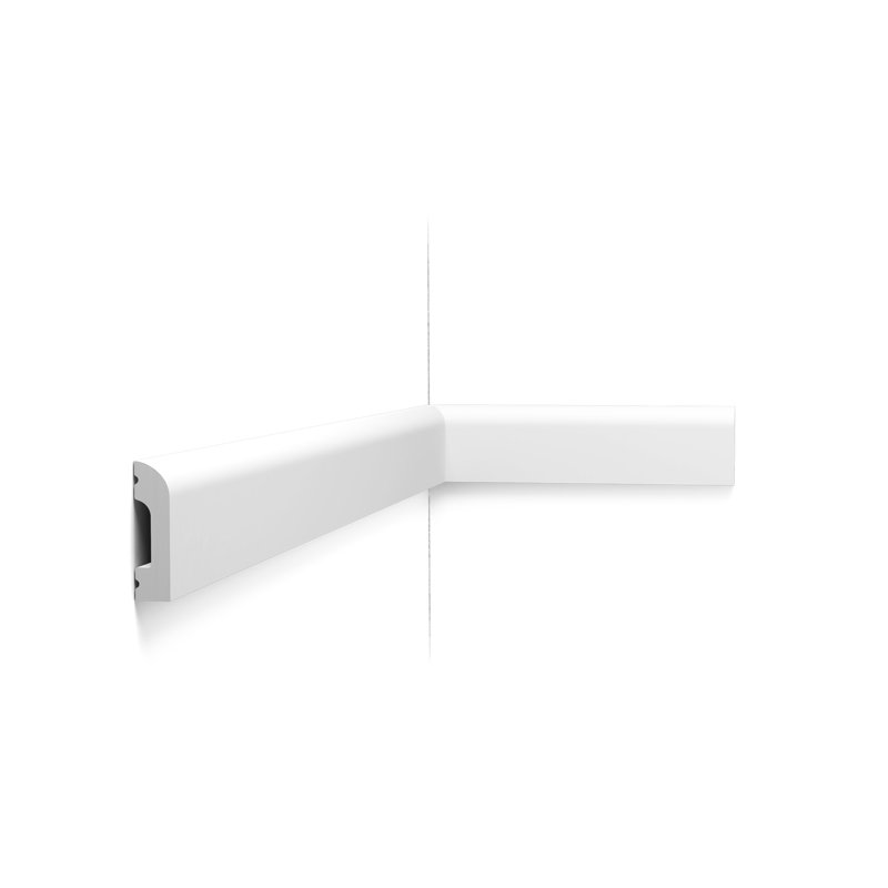 Moulure en polystyrène blanc à impact élevé P 1/2 po x l 2 po x L 78 3/4 po