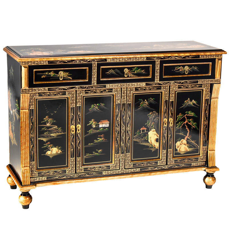 Black Lacquer Sideboard - Landscape